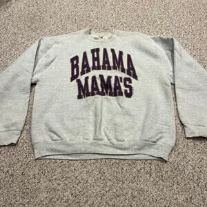 Bahama Mamas South Haven Michigan Vintage Crewneck Sweatshirt Sz XL Gray